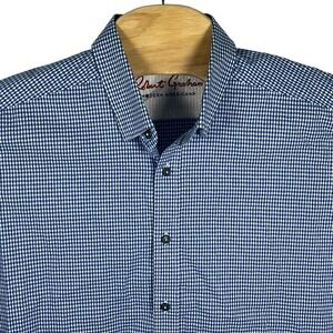 Robert Graham Modern American Tailored Men Medium Long Sleeve Button Up‎ Shirt